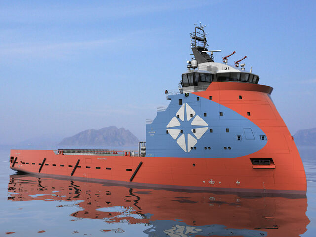 PX121 design platform supply vessel, originally developed for Pacific Radiance