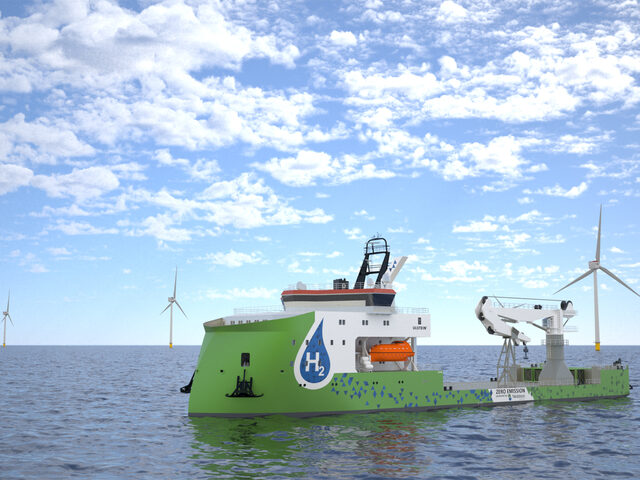 SX190 hydrogen vessel at wind farm