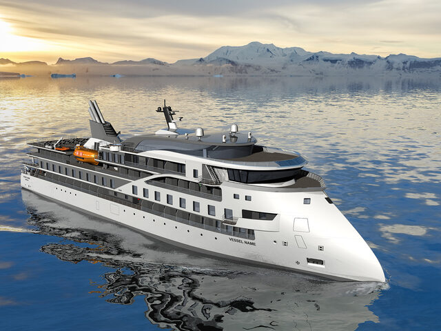 An ULSTEIN CX103 expedition cruise design.
