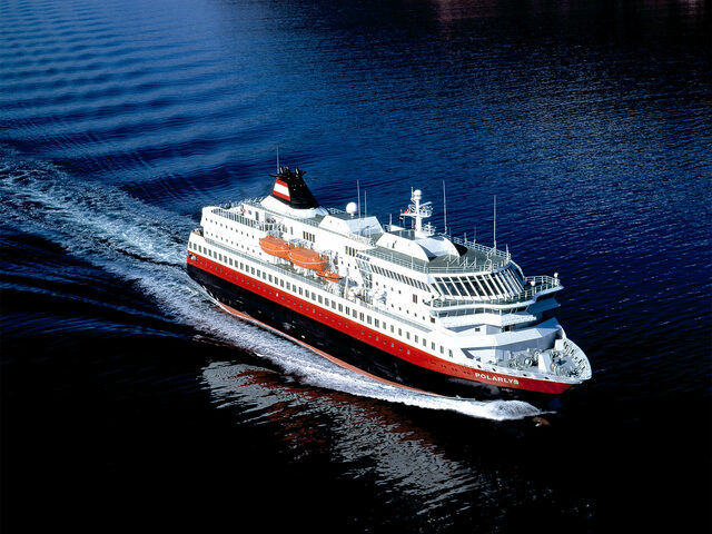 Yno 223 Polarlys, a vessel in the Hurtigruten fleet.