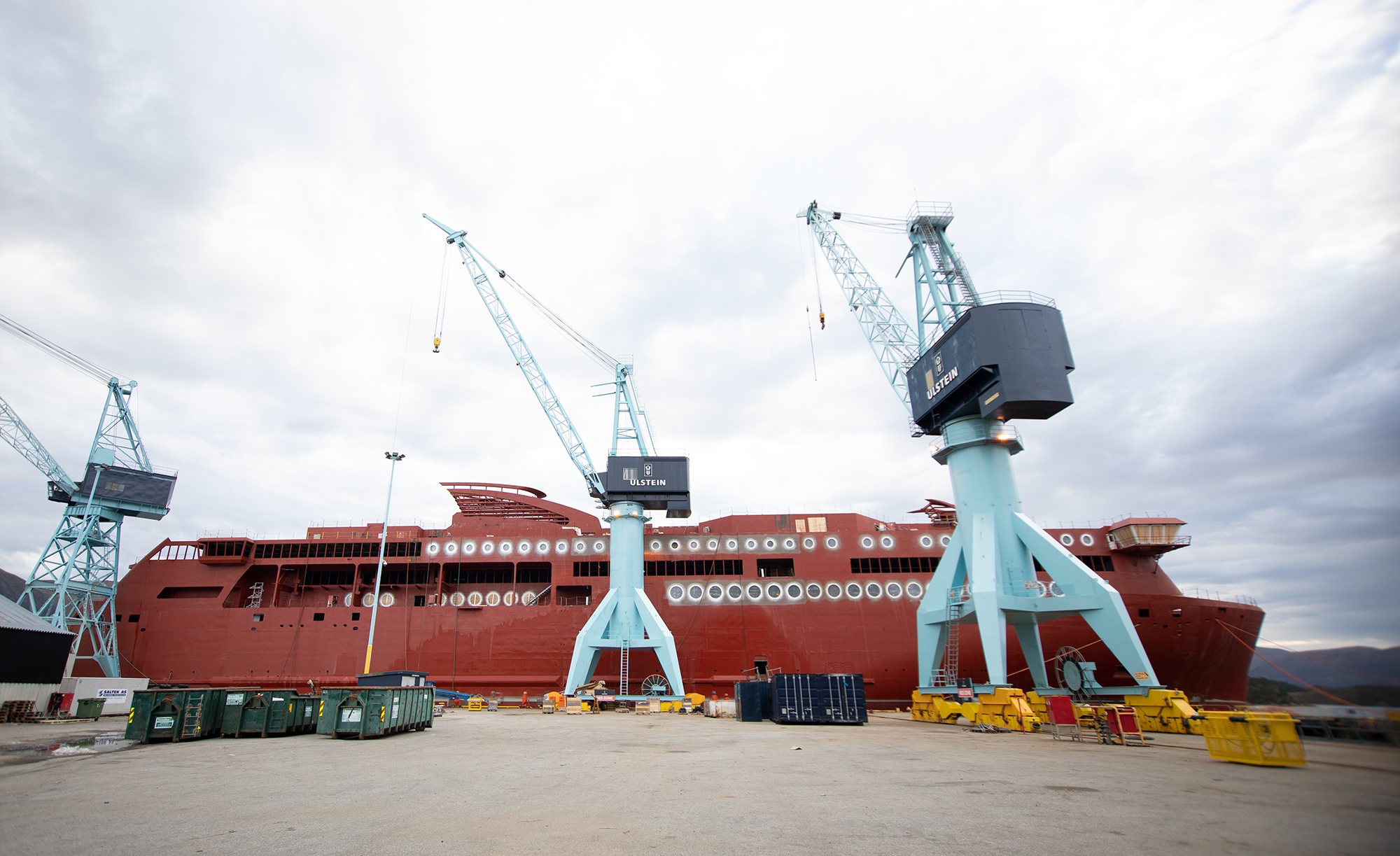 'Color Hybrid' quayside at Ulstein Verft. 