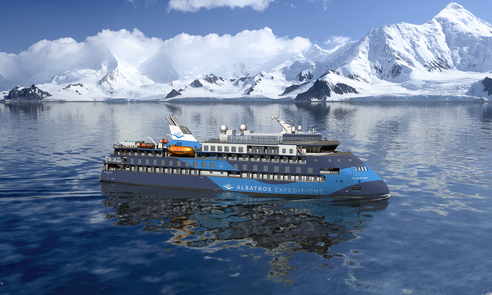 Ocean Victory, an ULSTEIN X-BOW design for outstanding views and comfort when travelling to polar areas.