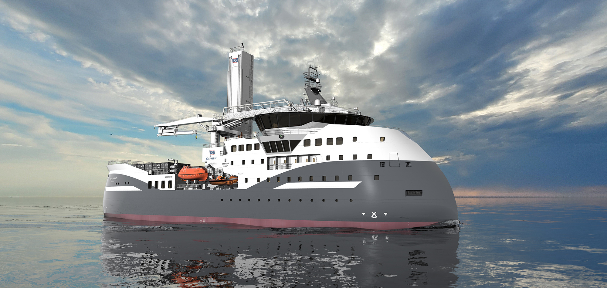 Olympic sine ULSTEIN SX222-skip til offshore vind: Skrogforma og framdriftssystemet sikrar høg operabilitet, gode sjøeigenskapar og redusert miljøavtrykk.